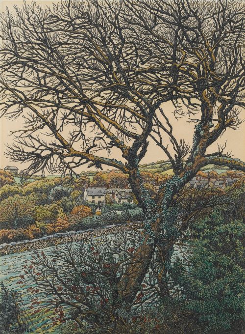 charles ginner houses in a valley