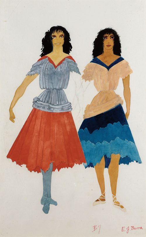 edward burra costume design for oriana and angelica don quixote