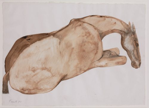 elisabeth frink lying down horse