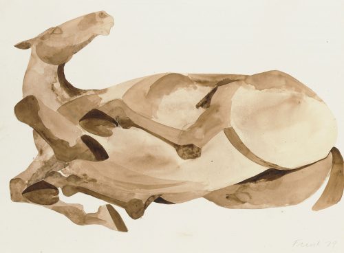 elisabeth frink rolling over horse