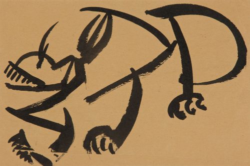 henri gaudier brzeska cat about to pounce