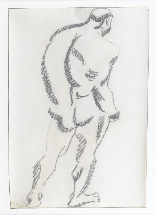 henri gaudier brzeska standing male nude 1913