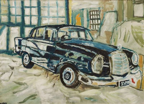 john bratby mercedes the artists car