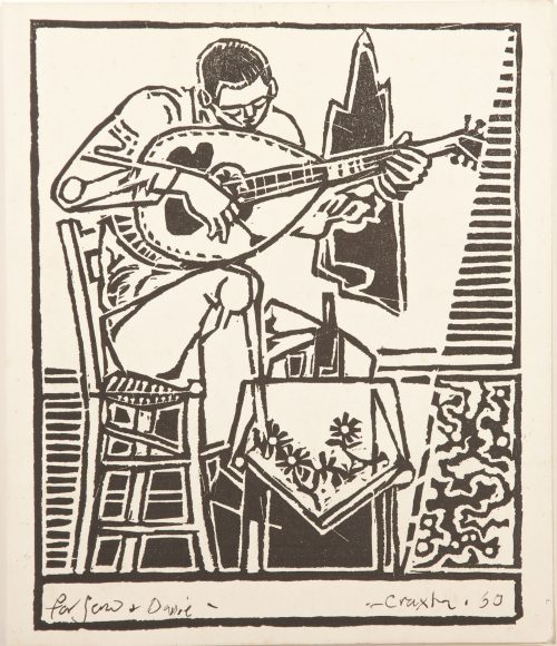 john craxton boy playing bouzouki