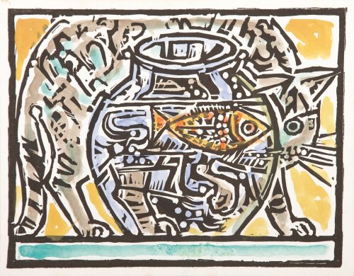 john craxton cat and goldfish