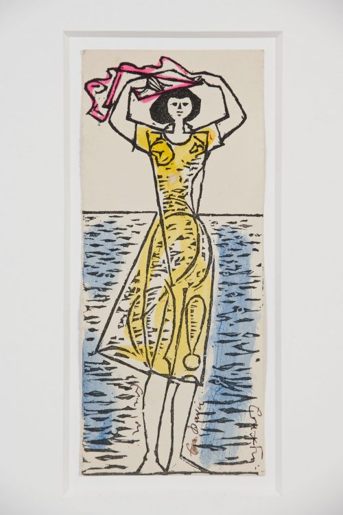 john craxton girl with scarf by the sea