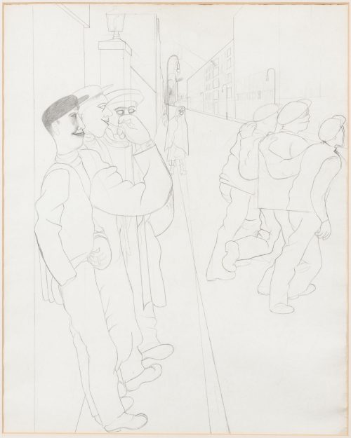 edward burra street corner recto