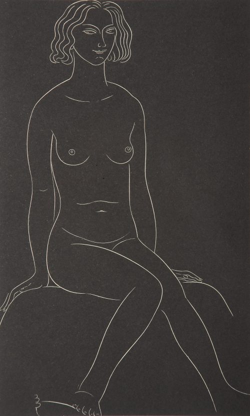 eric gill female nude seated