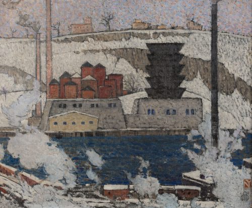 maxwell ashby armfield the ice plant on the hudson river new york
